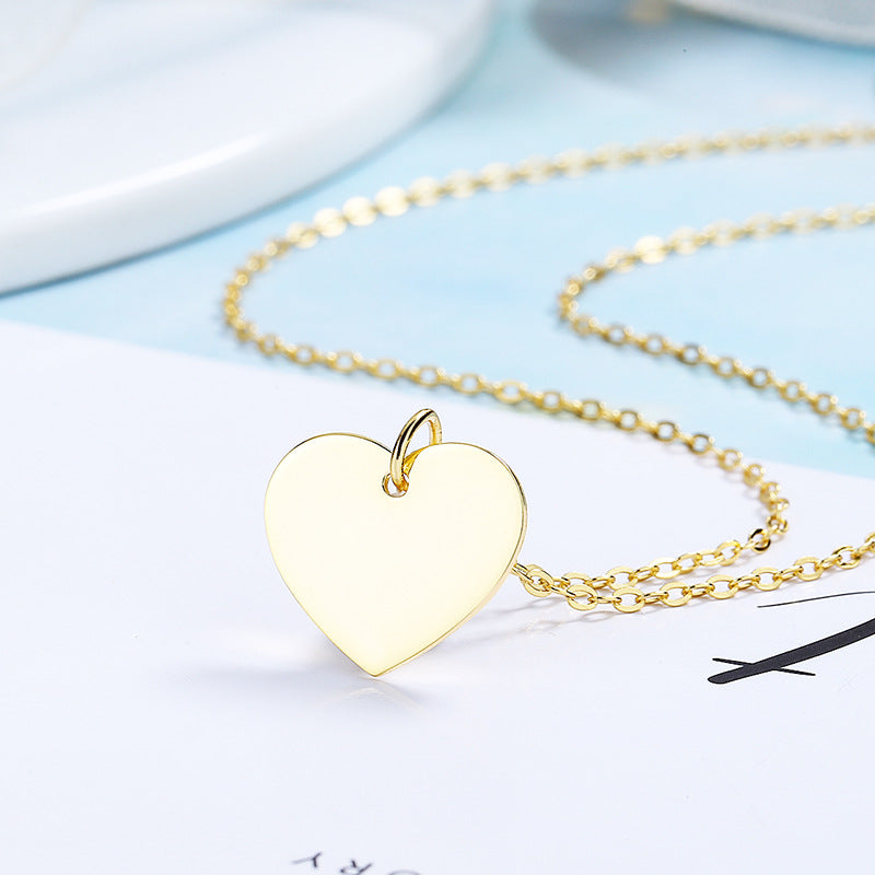 Damen Halskette mit herzförmigem Anhänger und feiner Gliederkette Shop Nory