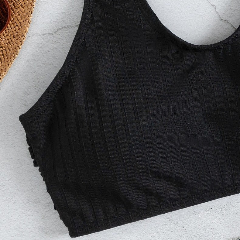 Damen Sportoberteil im Rippdesign