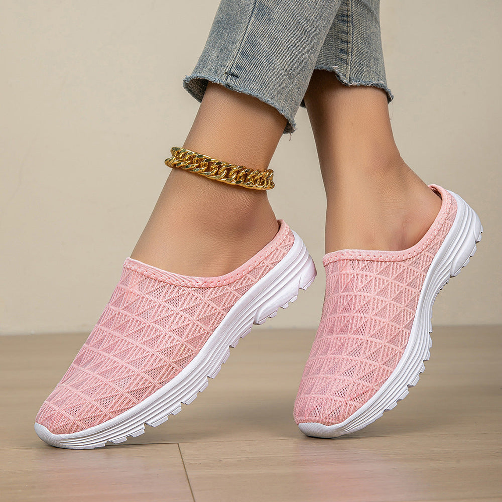Damen Slip-On Freizeitschuhe mit atmungsaktiver Struktur Shopnory