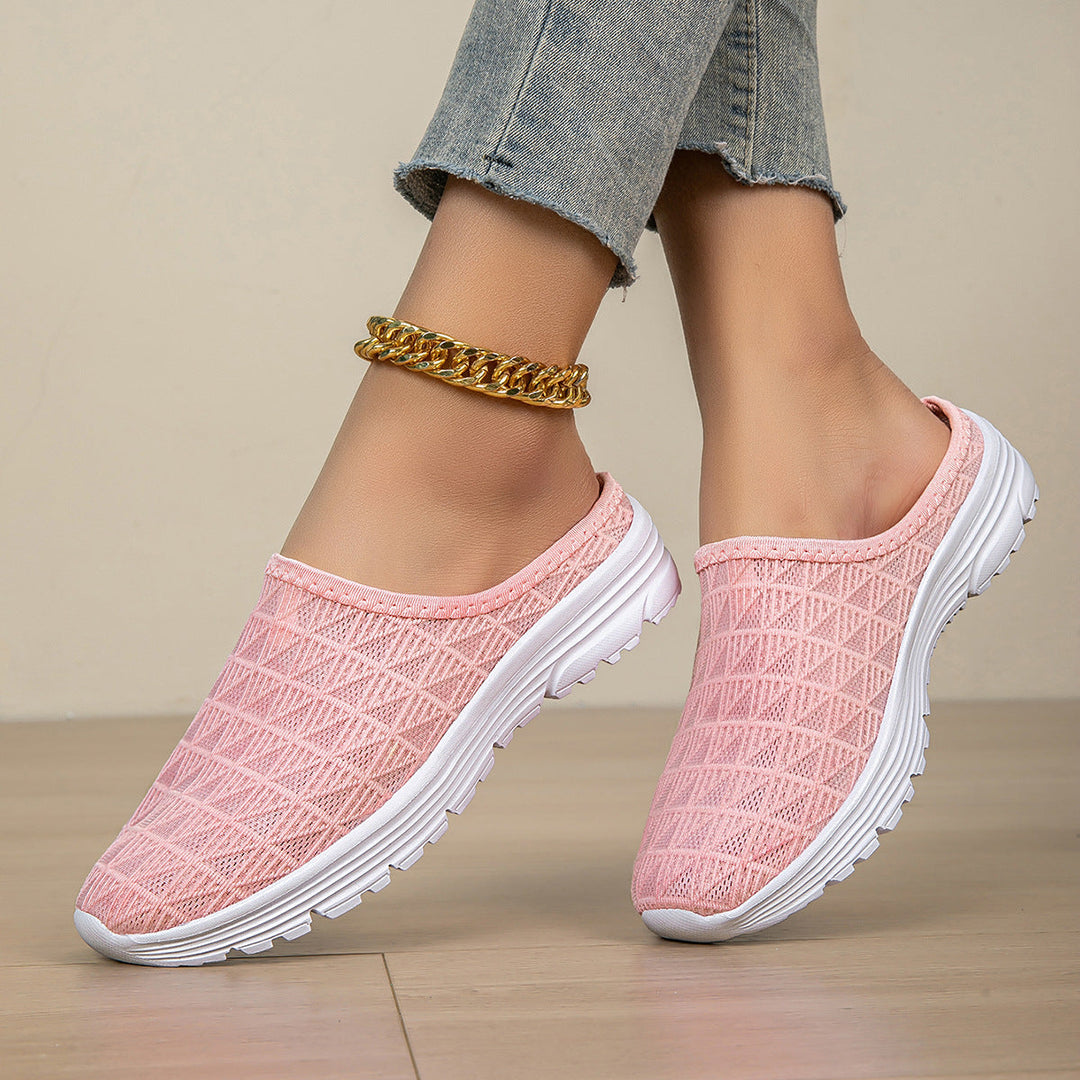 Damen Slip-On Freizeitschuhe mit atmungsaktiver Struktur Shopnory