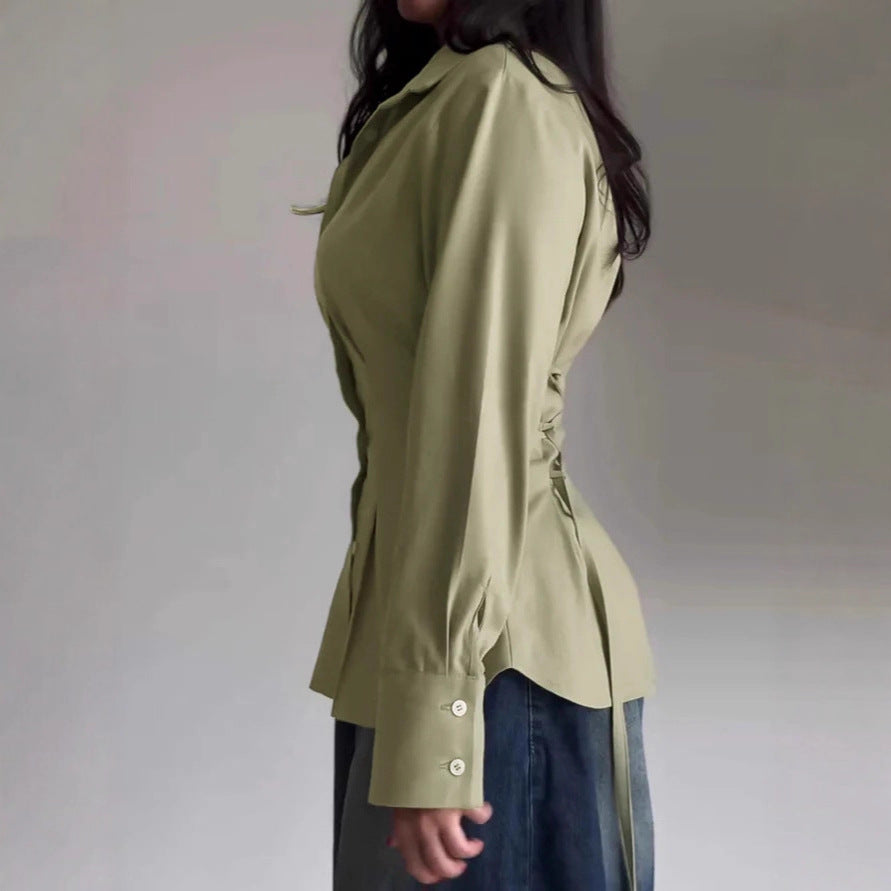 Damen Tailliertes Hemd mit Wiener Nähten, betonter Taille und extraweiten Manschetten Shop Nory