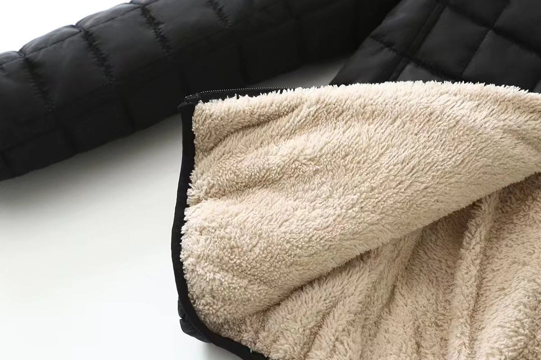 Damen gesteppte Thermo-Kapuzenjacke mit Teddyfleece-Innenlage Shop Nory