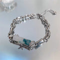 Damen Armband mit einzigartigem künstlichem Stein und elegantem Kettendesign Shop Nory