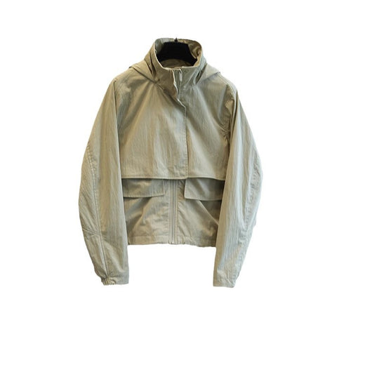 Damen Modische Übergangsjacke mit hohem Kragen und praktischen Taschen Shop Nory