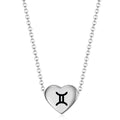 Damen Halskette mit gravierbarem Herzanhänger und astrologischem Symbol Shop Nory