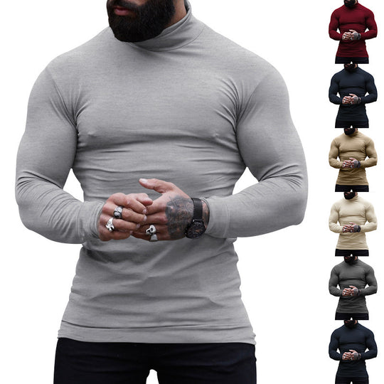 Herren Schmal geschnittenes Rollkragen-Feinstrickshirt mit Stretchkomfort Shop Nory