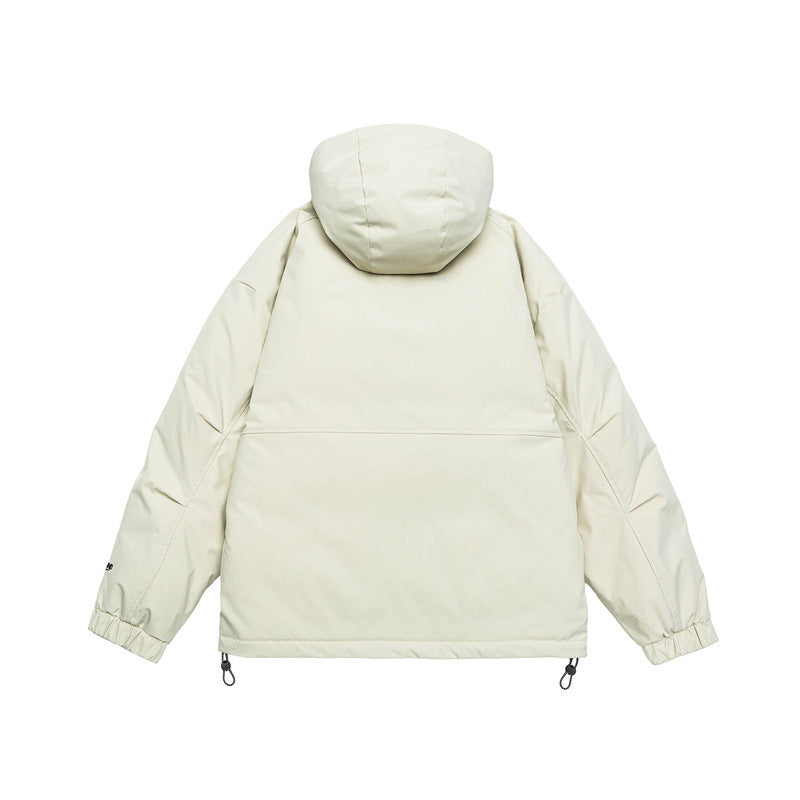 Unisex Technische wattierte Parka Jacke mit Kapuze und Reißverschluss-Brusttaschen Shop Nory