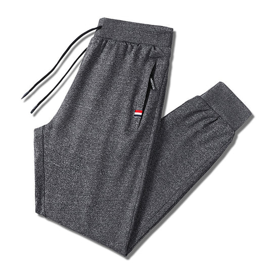 Herren Slim-Fit Jogginghose mit elastischem Rippbund, Kordelzug und Reißverschlusstaschen Shop Nory