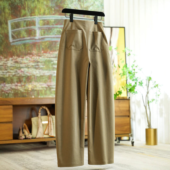 Damen Elegante und bequeme, hoch taillierte Stoffhose Shop Nory