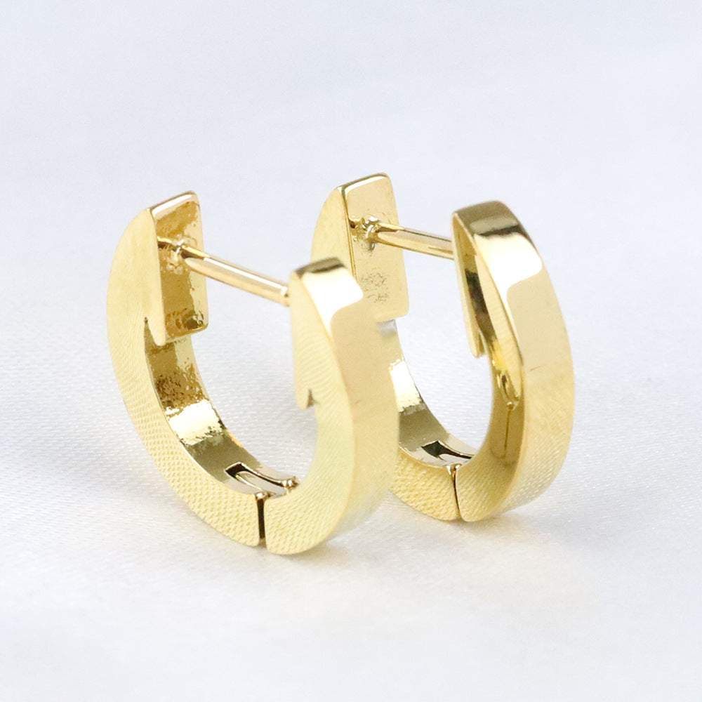Damen Creolen aus hochwertigem Edelstahl mit geschwungenem Design Shop Nory