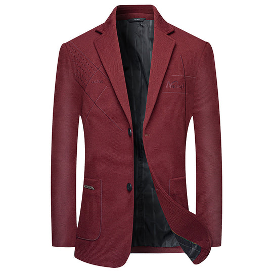 Herren elegantes halbgefüttertes Struktur-Sakko mit gesteppter Thermo-Innenfütterung und aufgesetzten Taschen Shop Nory