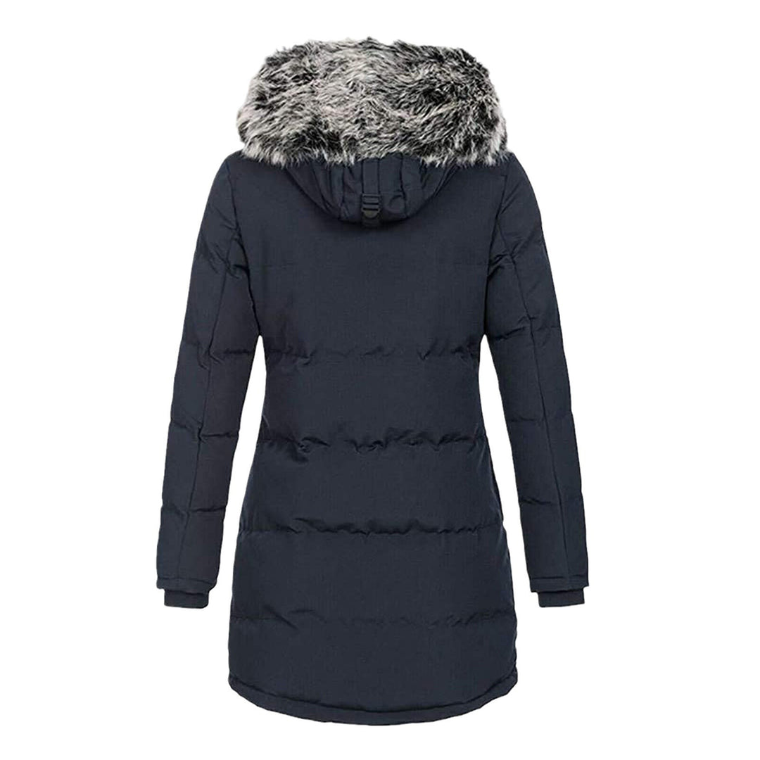 Damen Thermo-Parka mit taillierter Silhouette, Knopfleiste & abnehmbarer Kunstfellkapuze Shop Nory