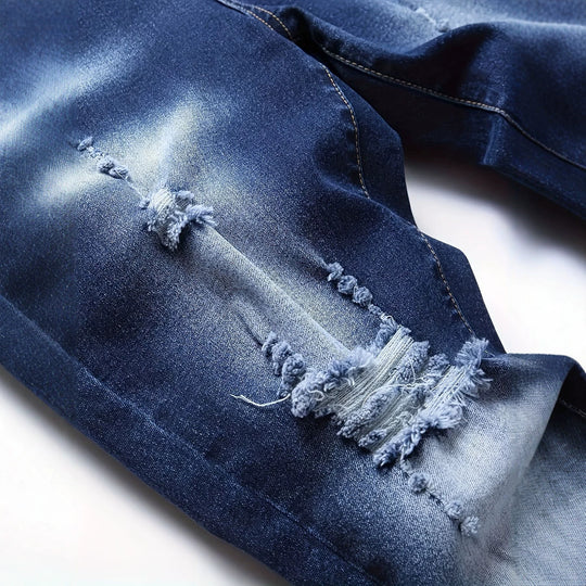 Herren Slim Fit Destroyed Jeans Shop Nory