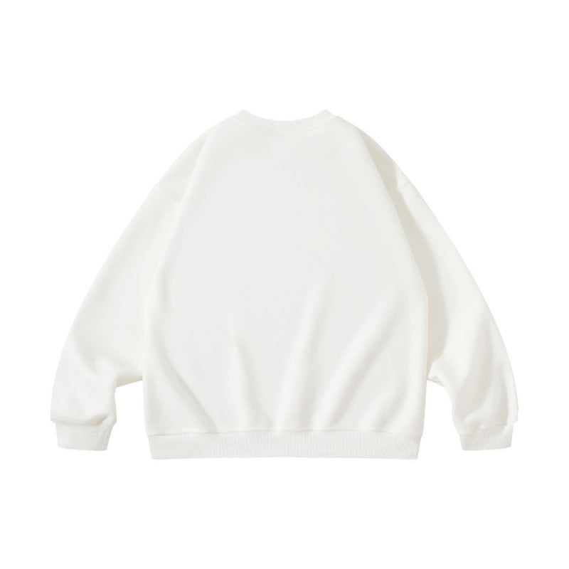 Unisex Oversize Baumwoll-Sweatshirt mit Katzenprint, Rundhalsausschnitt und Rippbündchen Shop Nory
