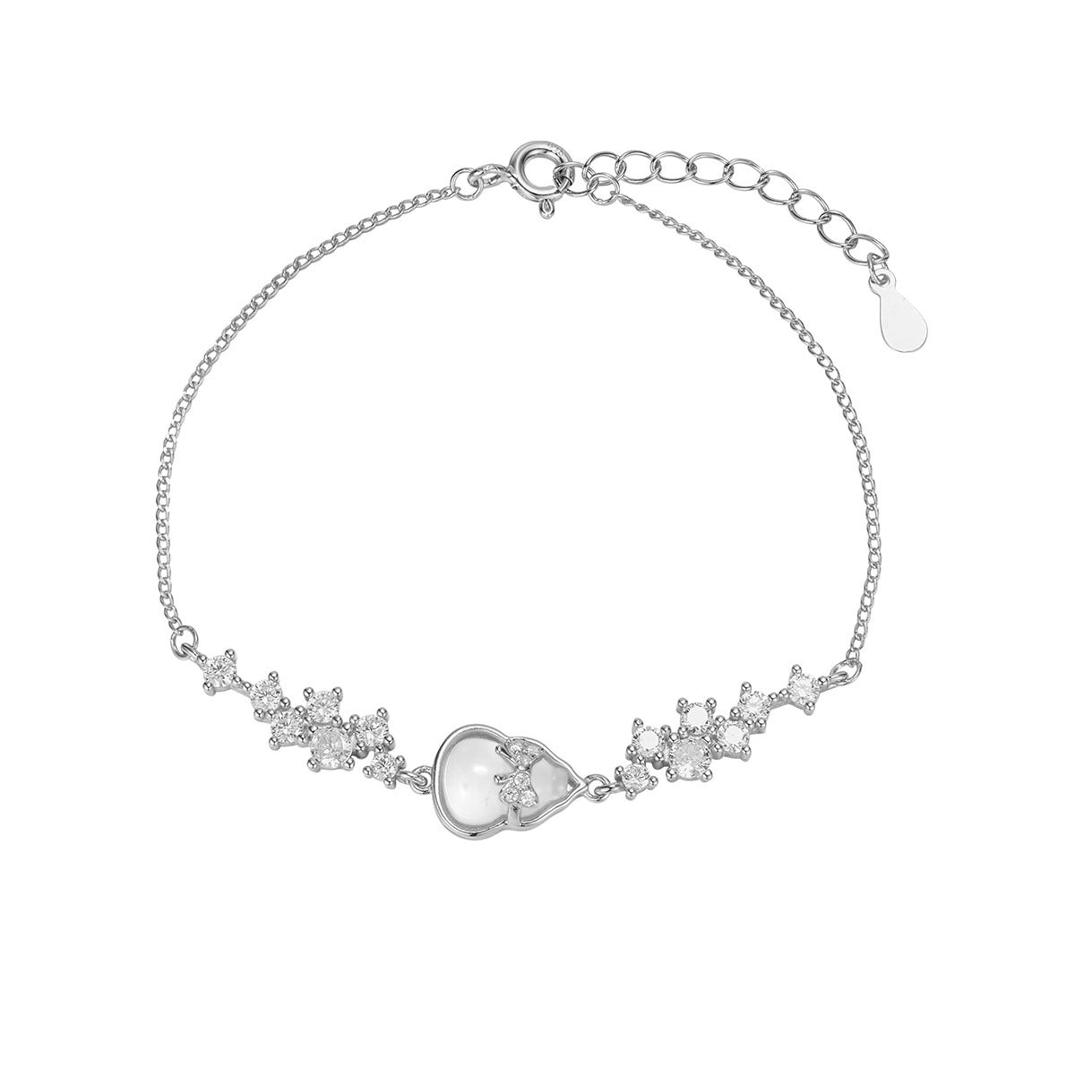 Damen Armband mit elegantem Herzdesign und funkelnden Zirkonia Shop Nory