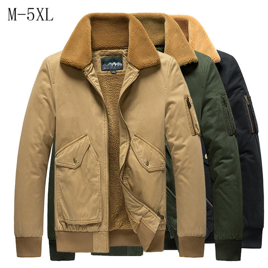 Herren Thermo-Bomberjacke im Aviator-Stil mit Teddyfutter und aufgesetzten Klappentaschen Shop Nory