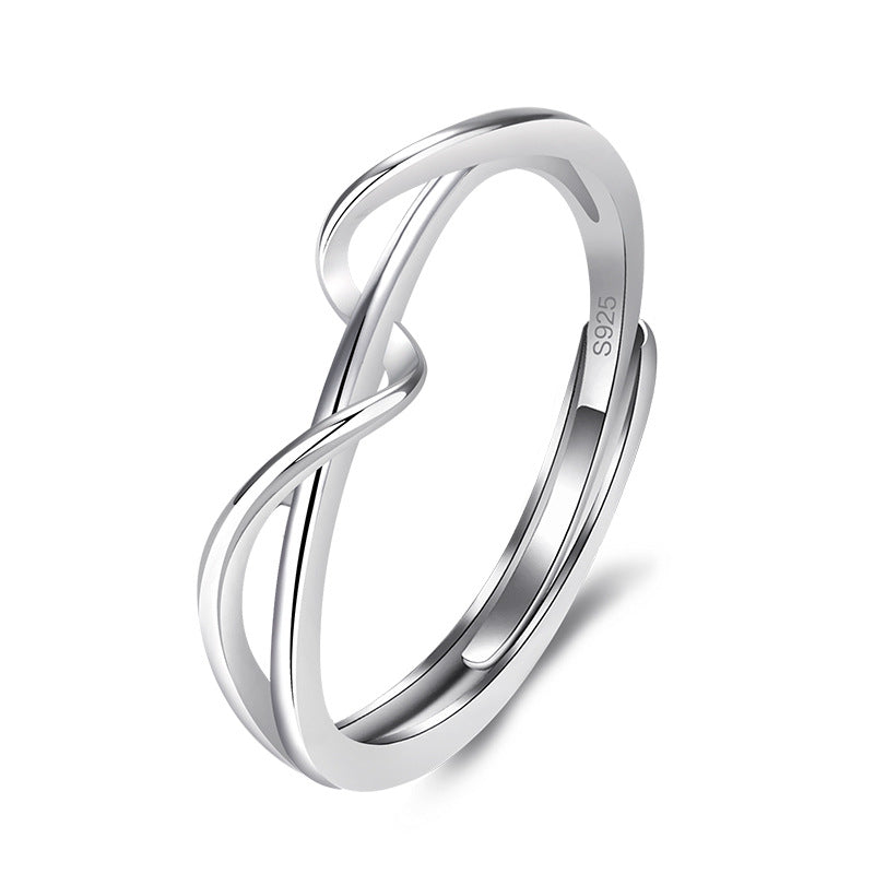 Damenring im eleganten Wellenmuster aus hochwertigem Edelstahl Shop Nory
