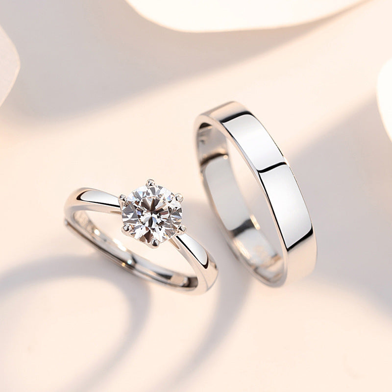 Damen Trauring Set mit funkelndem Diamant und edlem Design Shop Nory