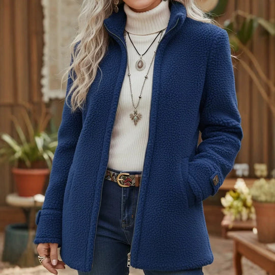 Damen Kuschelige Fleecejacke