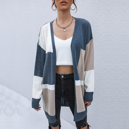 Damen Lässige Strickjacke mit geometrischem Design Shop Nory