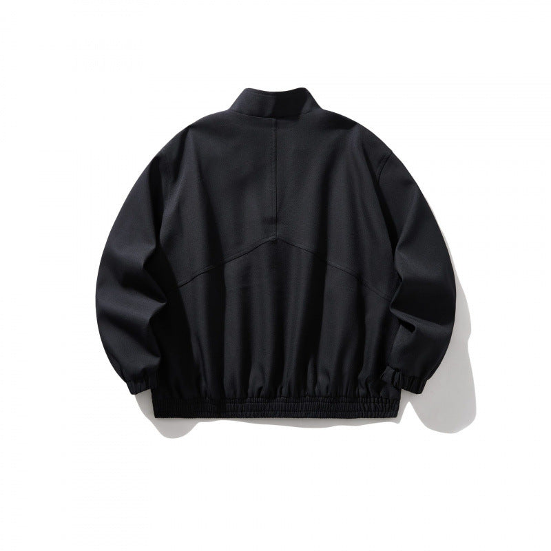 Unisex Leichte Oversize-Zipjacke im Bomberstil mit Stehkragen und elastischem Saum Shop Nory