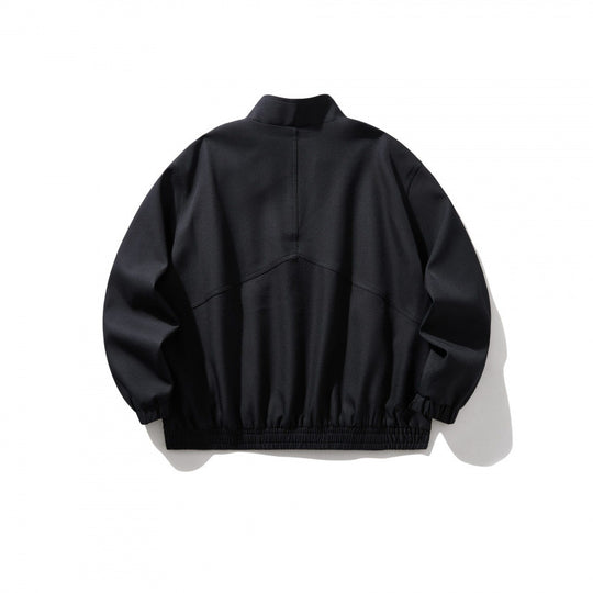 Unisex Leichte Oversize-Zipjacke im Bomberstil mit Stehkragen und elastischem Saum Shop Nory