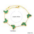Damen Armband mit bunten Schmetterlingsanhängern und hochwertiger Goldbeschichtung Shop Nory