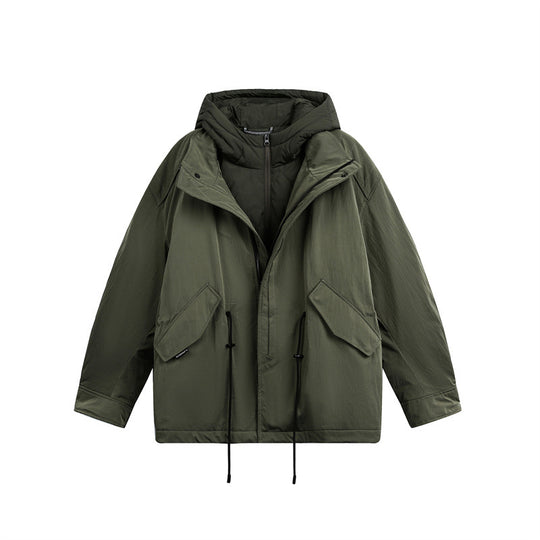 Herren Oversize Parka mit gesteppter Wattierung und Tunnelzug Shop Nory
