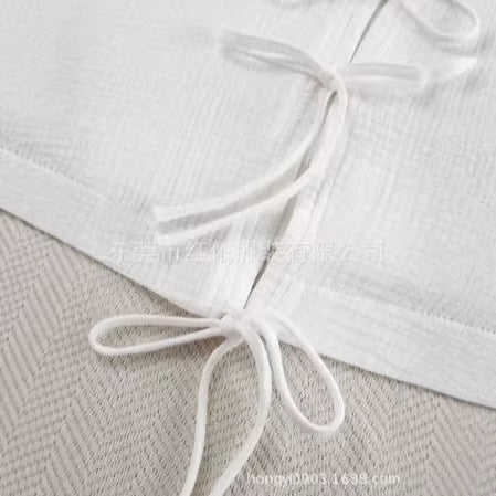 Damen Leichtes Crinkle-Zweiteiler mit Bindetop und weitem Palazzohosen-Schnitt Shop Nory