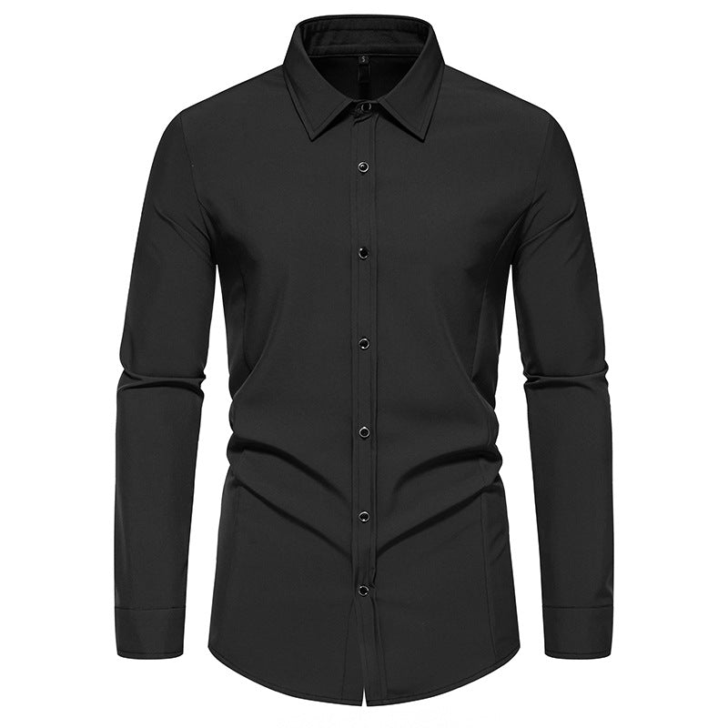 Herren modisches Langarmhemd mit elegantem Schnitt