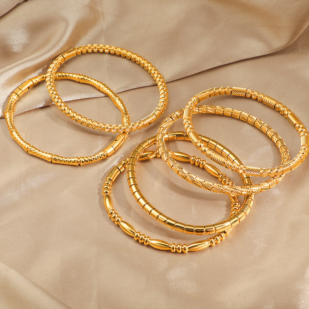 Frauen Elegante Goldplattierte Funkelnde Armband Shop Nory