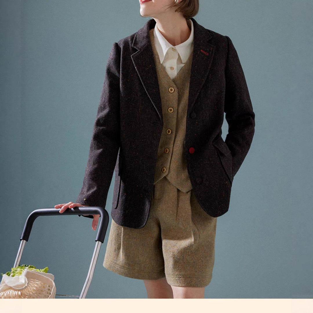 Damen Eleganter Tweed-Blazer mit feinen Akzenten Shop Nory