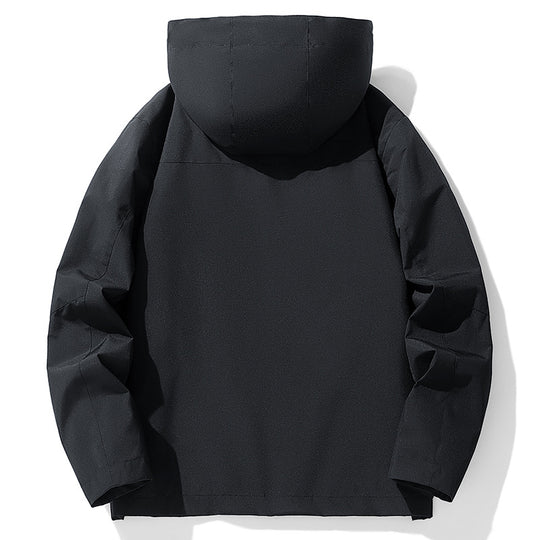Herren Dreilagige wasserabweisende Kapuzen‑Outdoorjacke mit Mesh‑Futter und verdecktem Reißverschluss Shop Nory