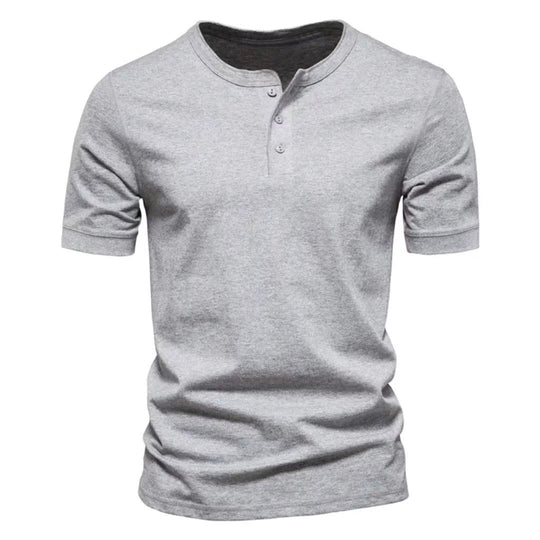 Herren Kurzarm-Henley-Shirt mit praktischer Knopfleiste und bequemer Passform