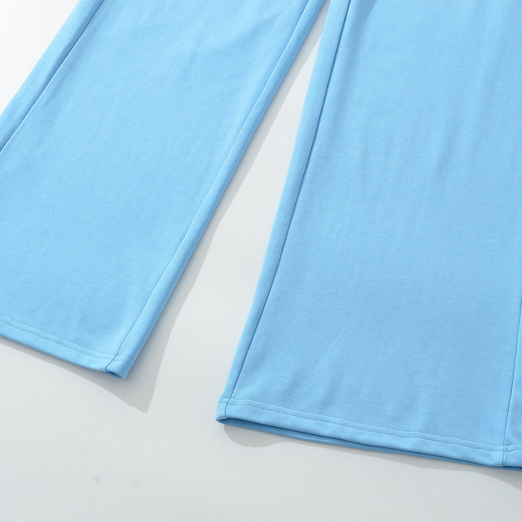 Damen Weite Lounge-Hose mit hohem elastischen Bund und Kordelzug Shop Nory