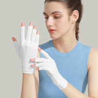 Halbfinger (atmungsaktives Mesh) Tee weiß MJ04