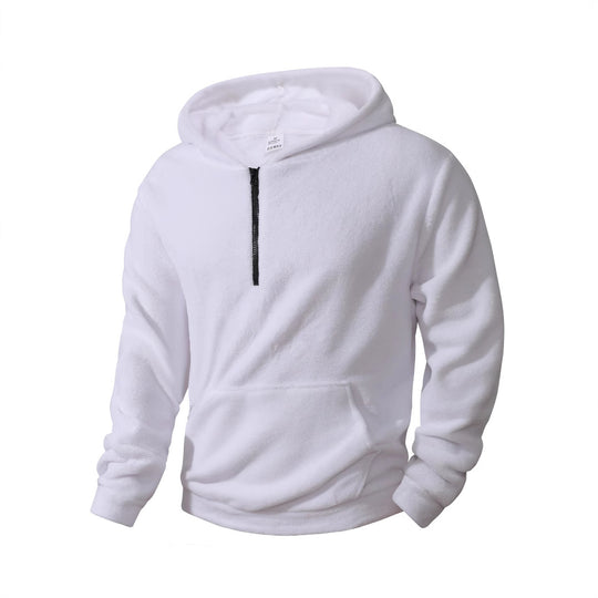 Herren kuscheliger Microfleece-Hoodie mit Halbzip, Kapuze und Kängurutasche Shop Nory
