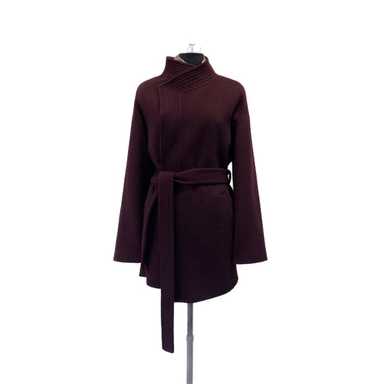 Damen Gemütlicher Gürtelstrickjacke Schalkragen Shop Nory