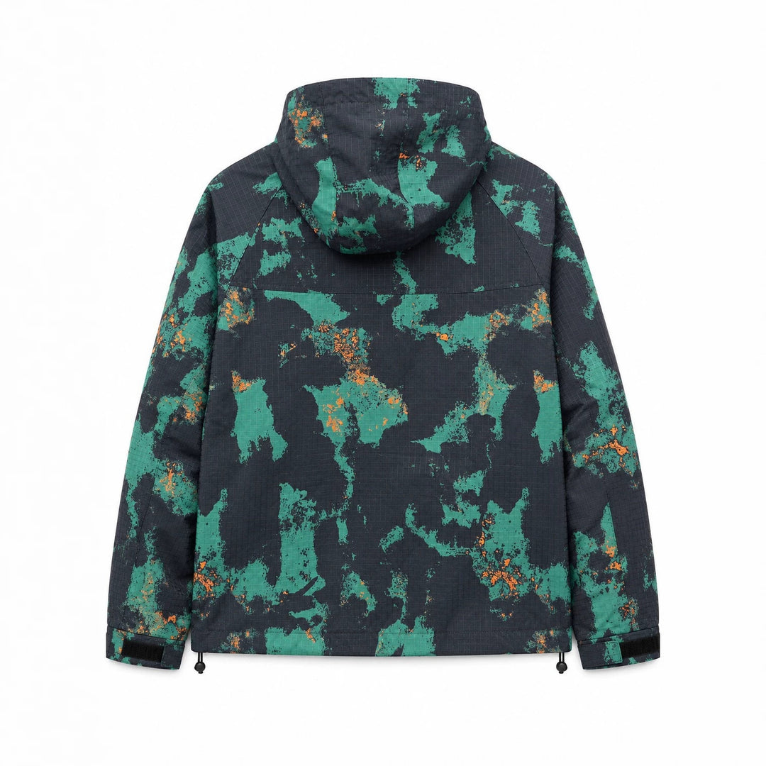 Herren Technische Camouflage-Outdoorjacke mit Kapuze, Ripstop und Multifunktionstaschen Shop Nory