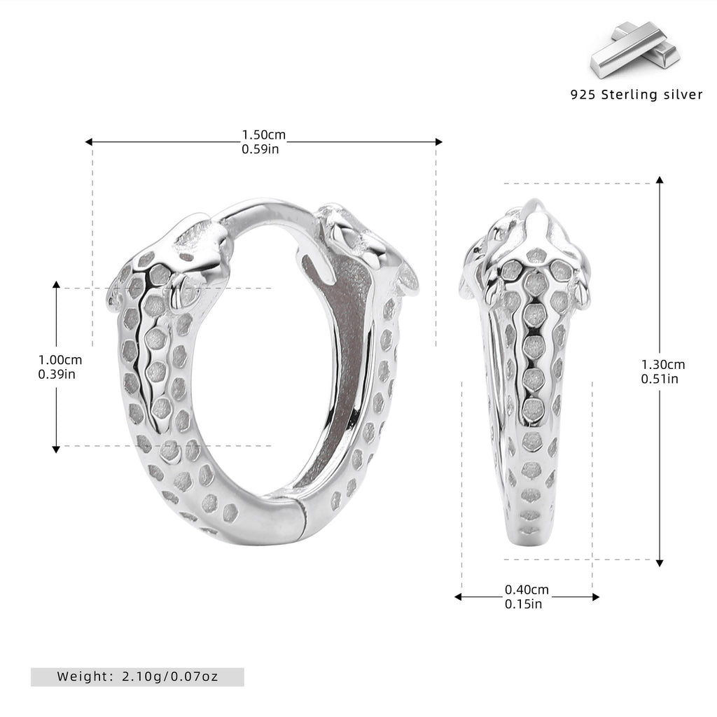 Damen Creolen im Schlangen-Design aus 925er Sterling Silber Shop Nory