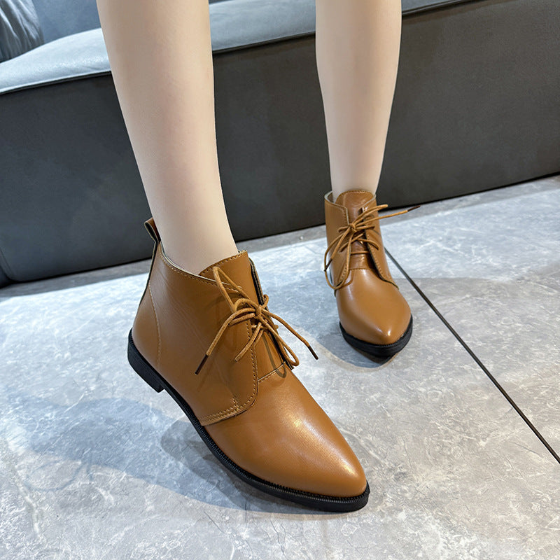 Damen elegante Stiefeletten mit spitzem Zehenbereich und hochwertigem