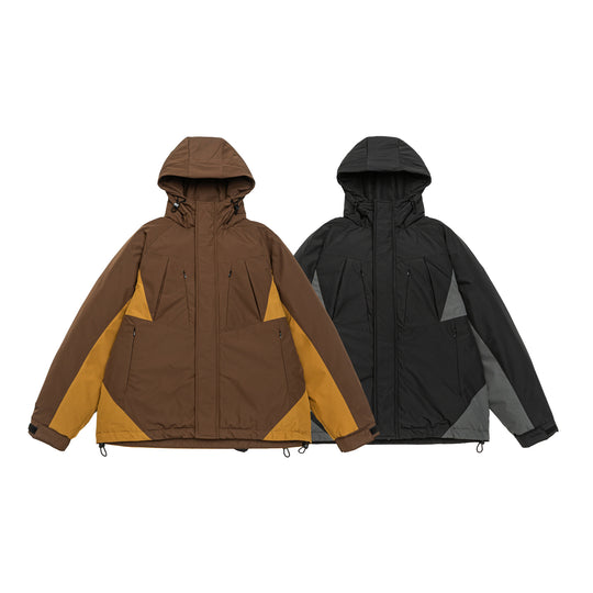 Herren Wasserdichter gefütterter Parka mit verstellbarer Kapuze und Mehrfachtaschen Shop Nory