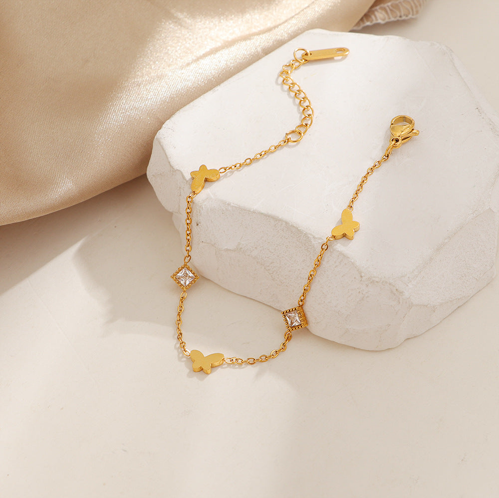 Frauen Elegante Schmetterlings Charm Armband Shop Nory