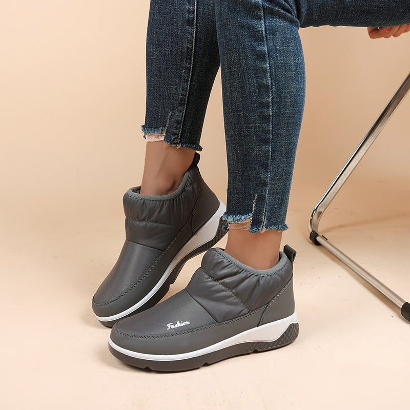 Damen Gepolsterte Slip-On Winter-Booties mit Keilsohle Shop Nory
