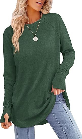 Damen lässiger Langarmshirt mit modernem Schnitt