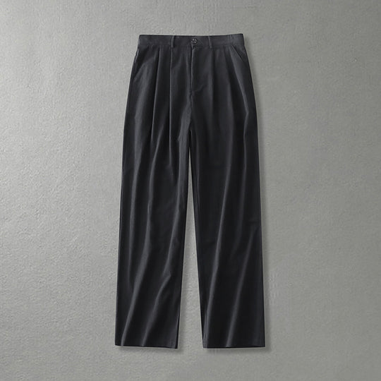 Damen Weite Bundfalten-Hose mit hoher Taille Shop Nory