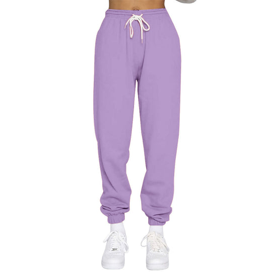 Damen Komfortable Jogginghose mit verstellbarem Bund und elastischen Bündchen