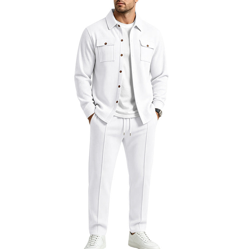 Herren Overshirt- und Jogger-Set aus strukturierter Strickqualität Shop Nory
