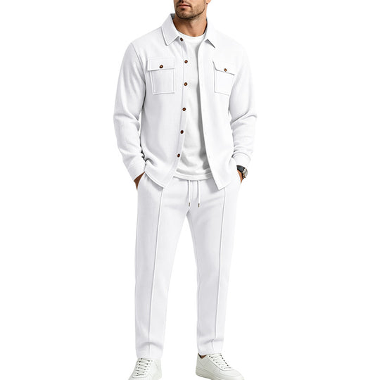 Herren Overshirt- und Jogger-Set aus strukturierter Strickqualität Shop Nory