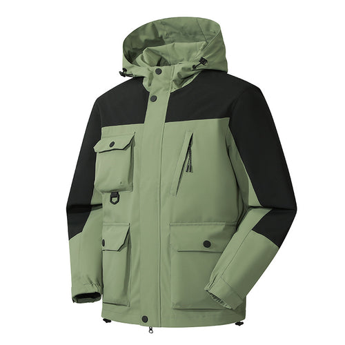 Herren Technische Utility-Fieldjacke mit Kapuze, Mehrfachtaschen und windabweisender Shell Shop Nory